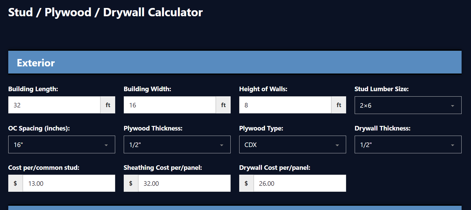Construction calculator prince of wales excursion outfitter